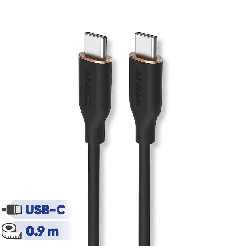 کابل USB-C به USB-C انکر مدل A8552 PowerLine III Flow طول 0.9 متر  