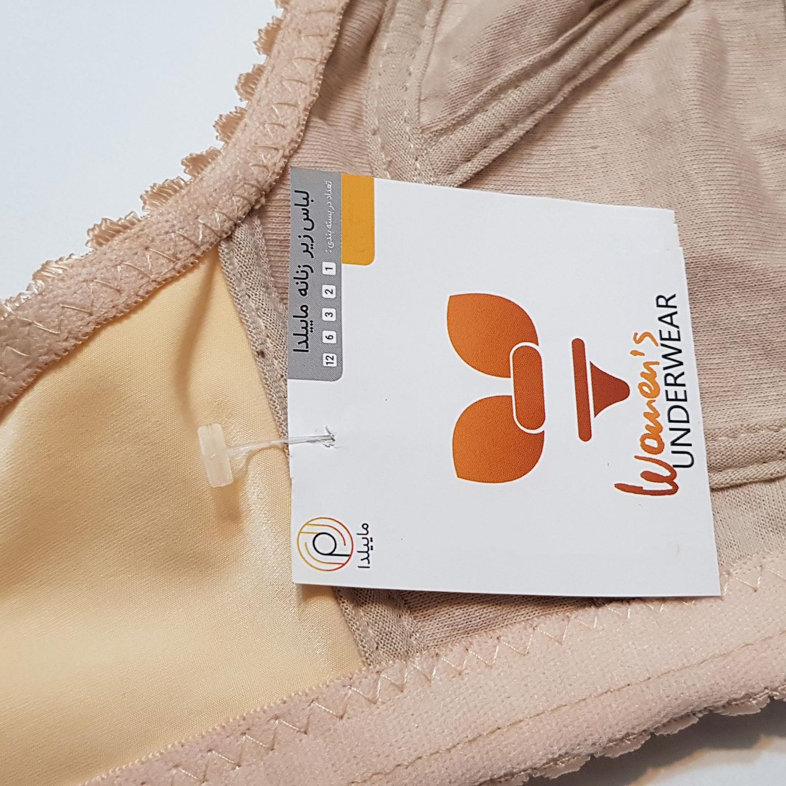 سوتین زنانه ماییلدا مدل بدون فنر کد 5053 رنگ کرم -  - 6