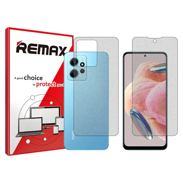 محافظ صفحه نمایش مات ریمکس مدل HyMTT مناسب برای گوشی موبایل شیائومی Redmi Note 12 4G به همراه محافظ پشت گوشی