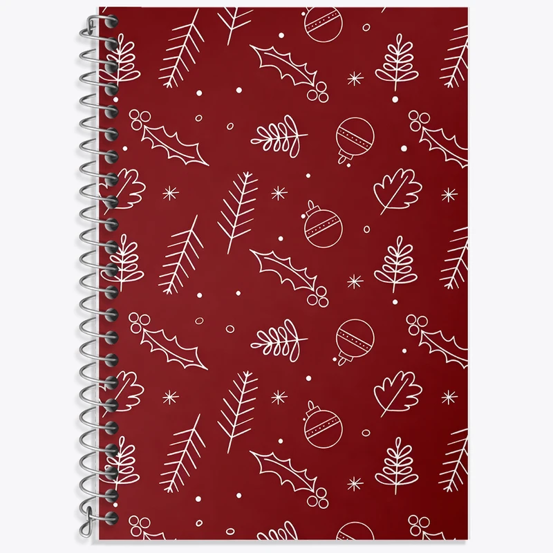 دفتر لغت 50 برگ خندالو طرح پترن کریسمسی کد N5267