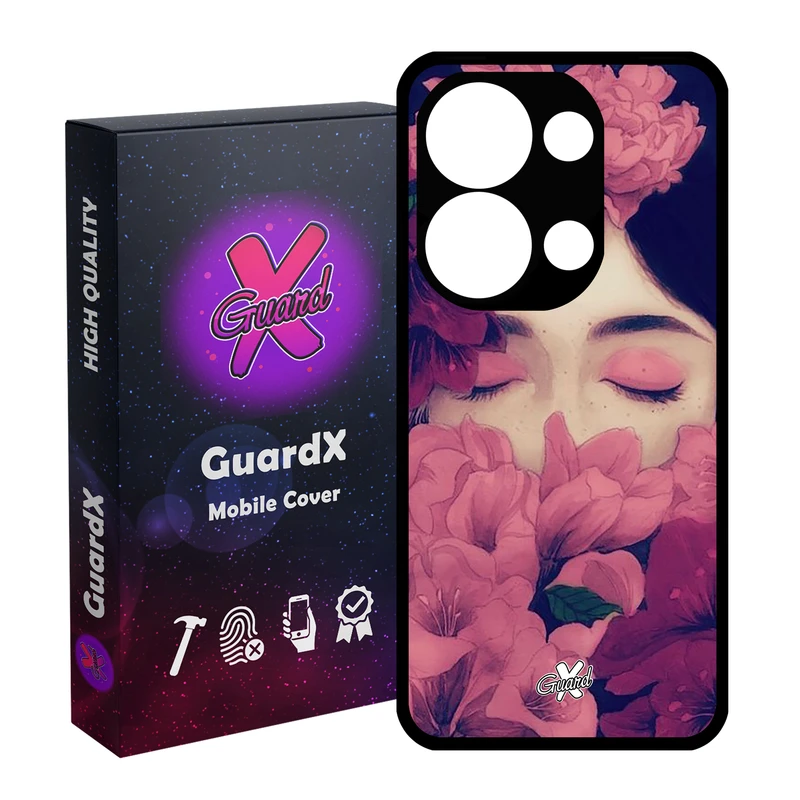 کاور گارد ایکس طرح Girl مدل Glass10027 مناسب برای گوشی موبایل شیائومی Redmi Note 13 Pro 4G / Poco M6 Pro 4G