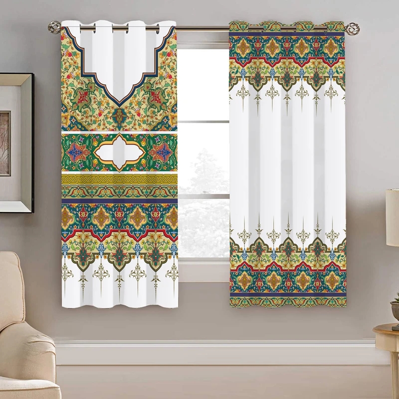 پرده نیروانا طرح سنتی مدل مخمل کد 4031 سایز 140×200 سانتی متر