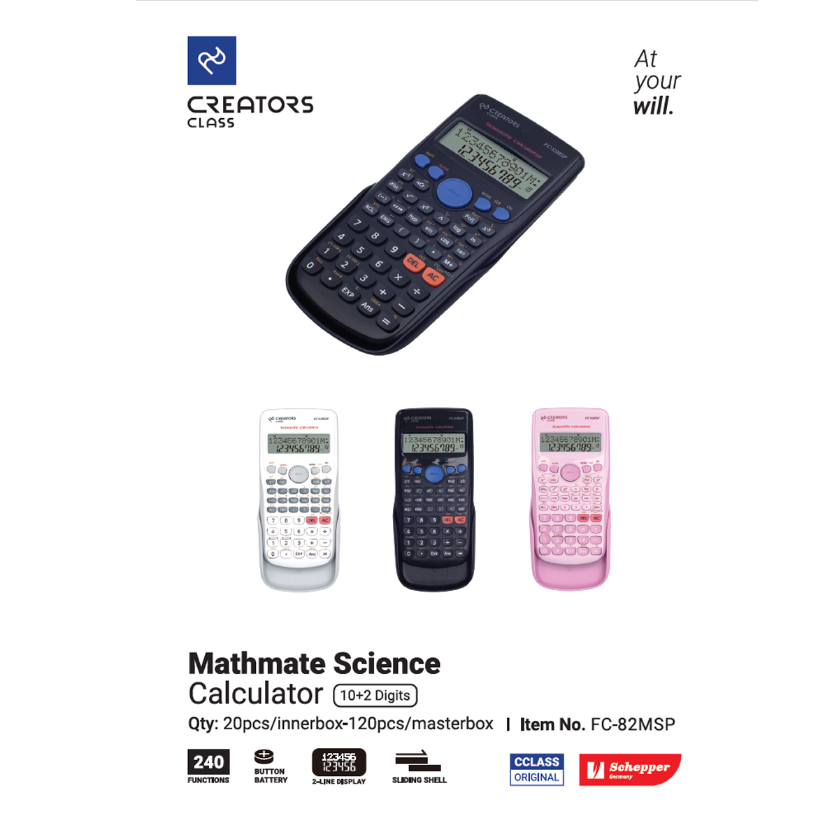 ماشین حساب مهندسی سی کلاس کریتورز کد FC-82MSP-3