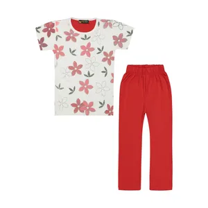 ست تی شرت و شلوار دخترانه خرس کوچولو مدل 2011300-72