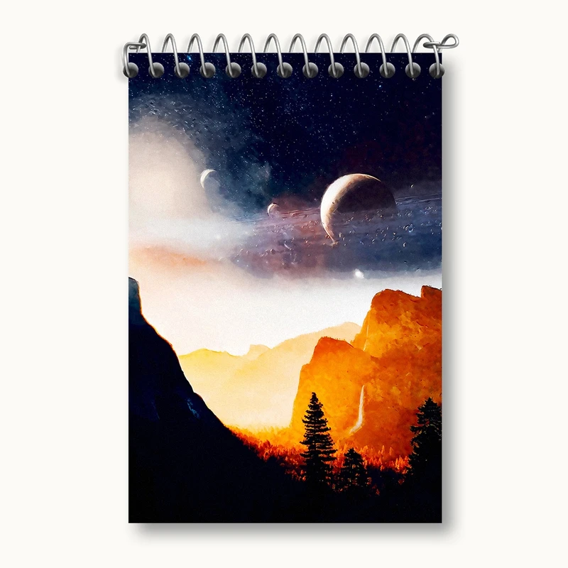 دفتر یادداشت 50 برگ خندالو مدل کهکشان کد F1183