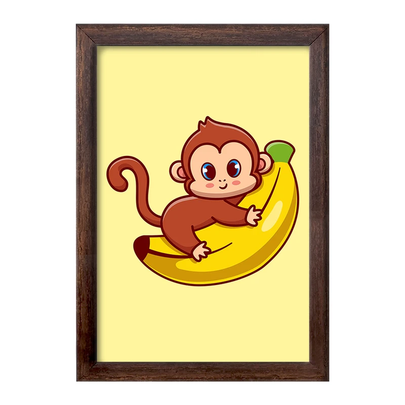 تابلو خندالو طرح حیوانات بامزه میمون کد 25399