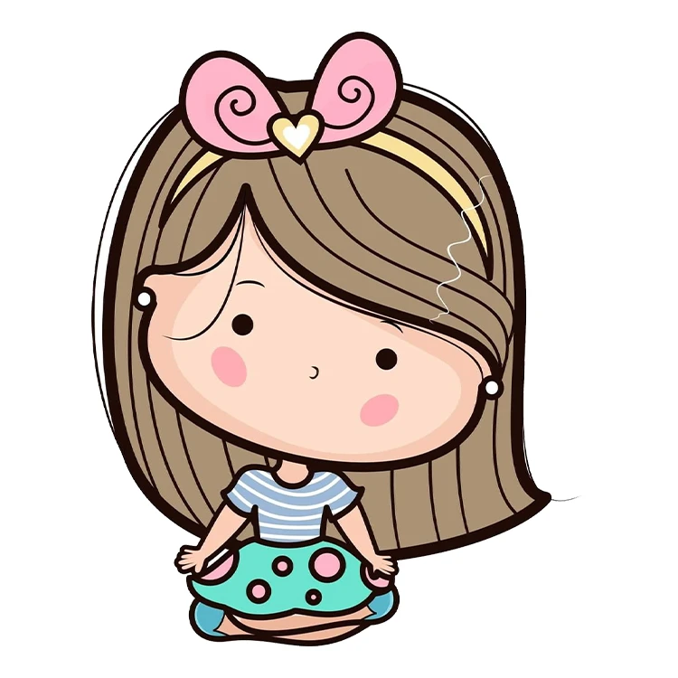 استیکر پارچه و لباس پاد آفرین مدل کارتونی کیوت عروسکی دخترانه کد S5194