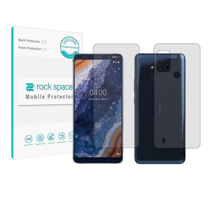 محافظ صفحه نمایش شفاف راک اسپیس مدل HyGEL مناسب برای گوشی موبایل نوکیا C31 به همراه محافظ پشت گوشی