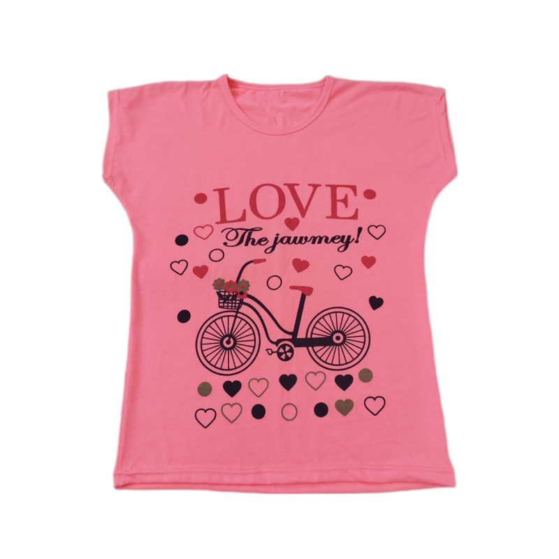 تی شرت آستین کوتاه زنانه مدل دوچرخه