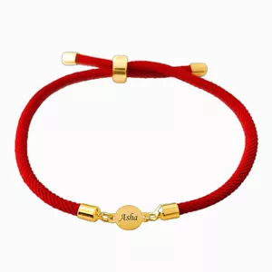 دستبند طلا 18 عیار دخترانه لیردا مدل اسم آشا 1237