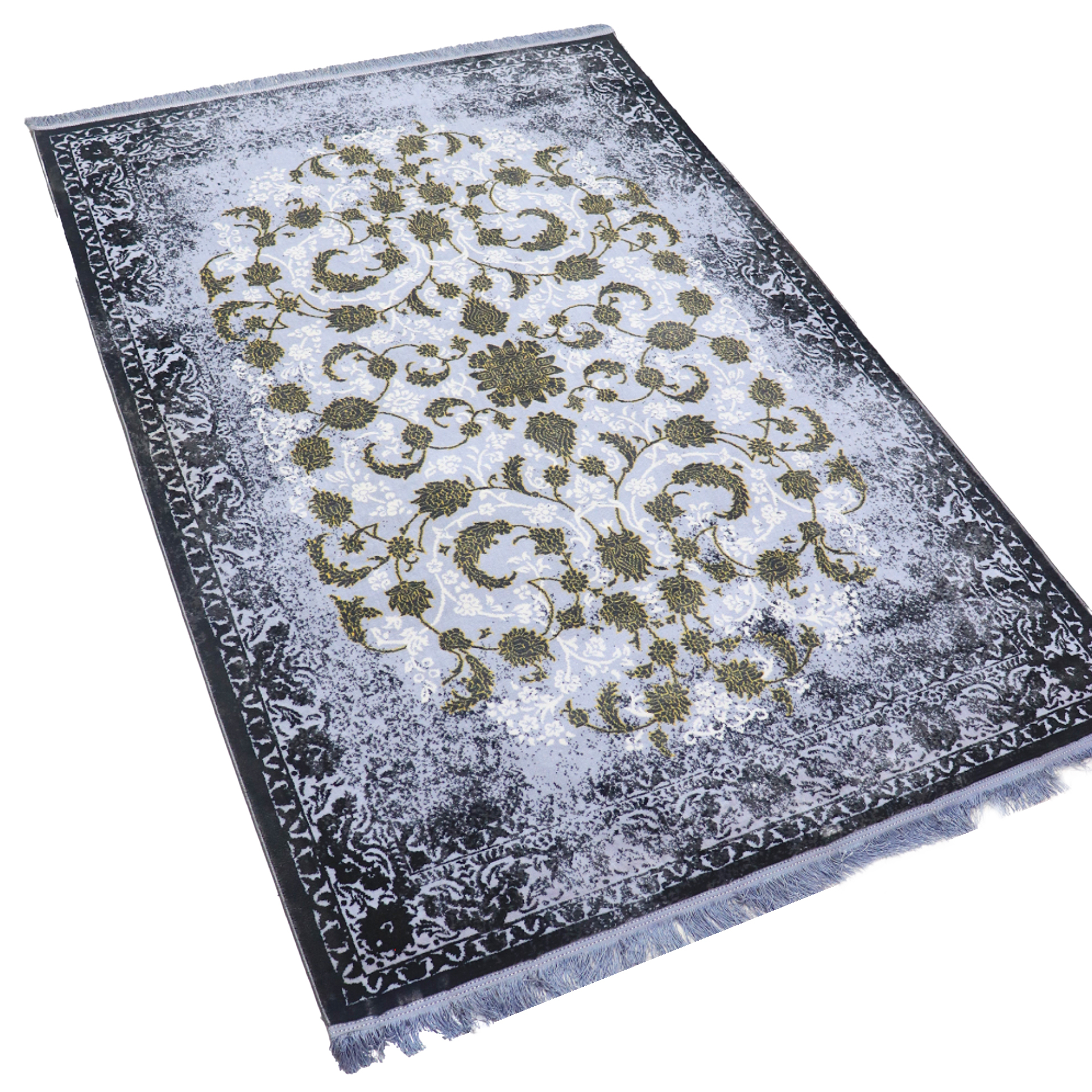 فرش ماشینی کد 30180 زمینه طوسی