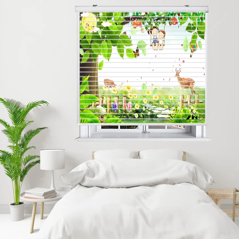 پرده زبرا زیو مدل سیلوئت K3047 سایز 150x150 سانتی متر