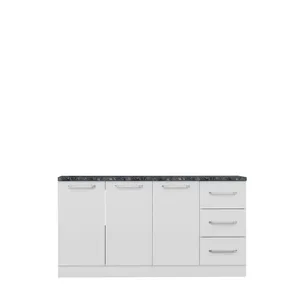 کابینت زمینی فلفور کابینت مدل 160 cm مجموعه 3 عددی