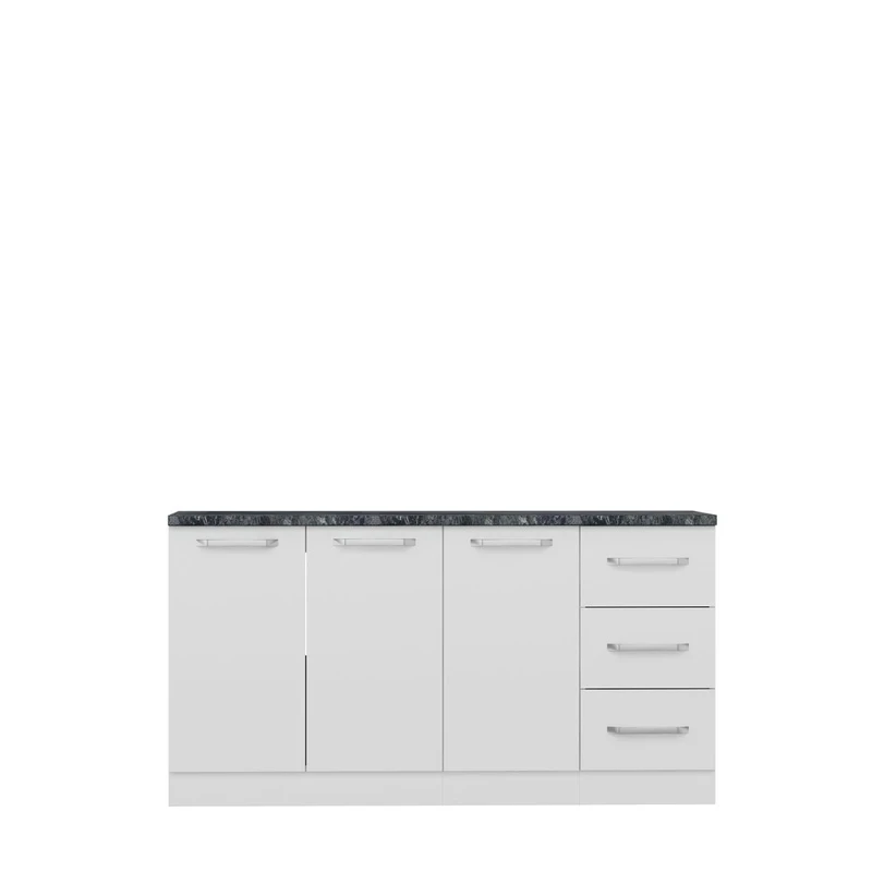 کابینت زمینی فلفور کابینت مدل 160 cm مجموعه 3 عددی