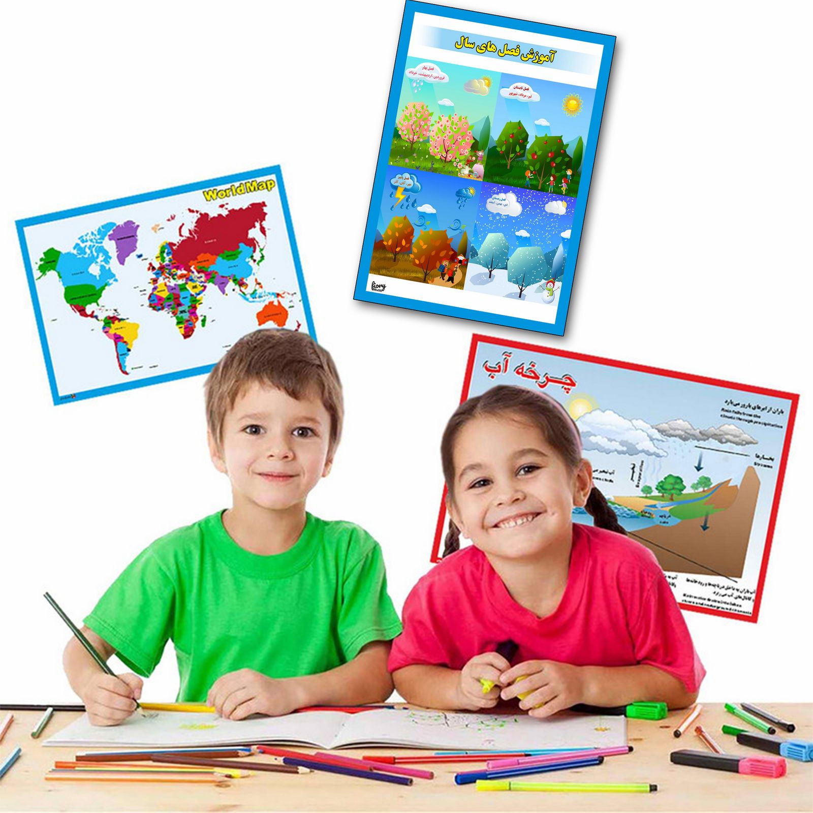 پوستر آموزشی مستر راد مدل آموزش فصل‌ها طرح کودکانه کد fiory 2316 -  - 8