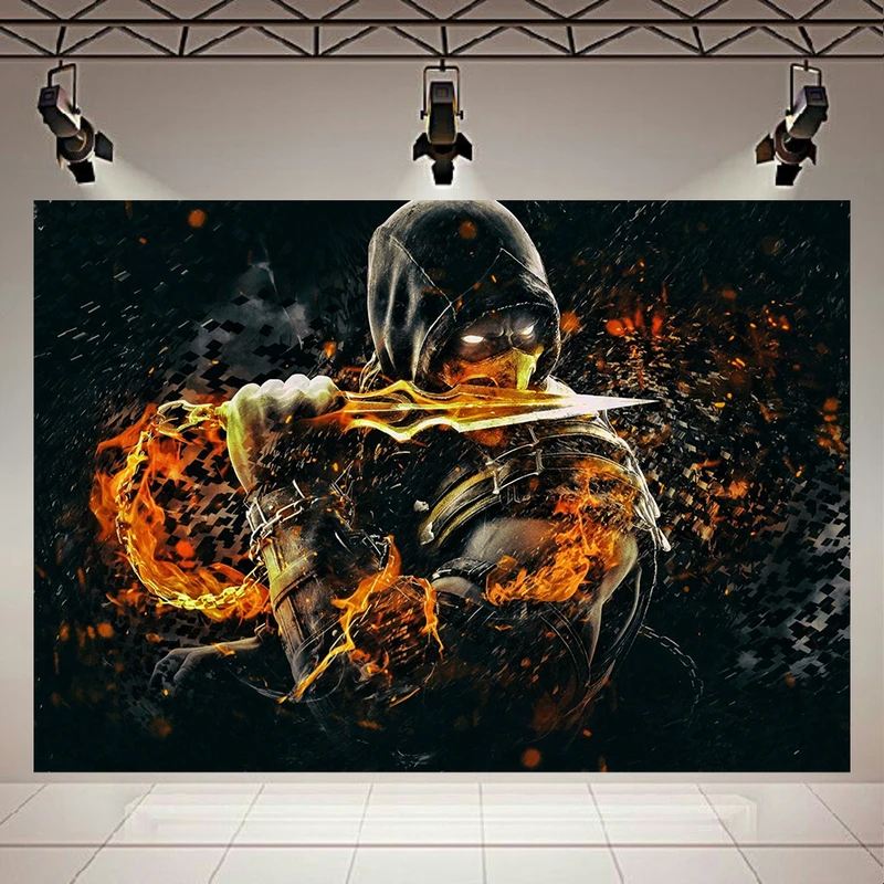تابلو شاسی طرح گیم مدل Scorpion Mortal Kombat کد AR700