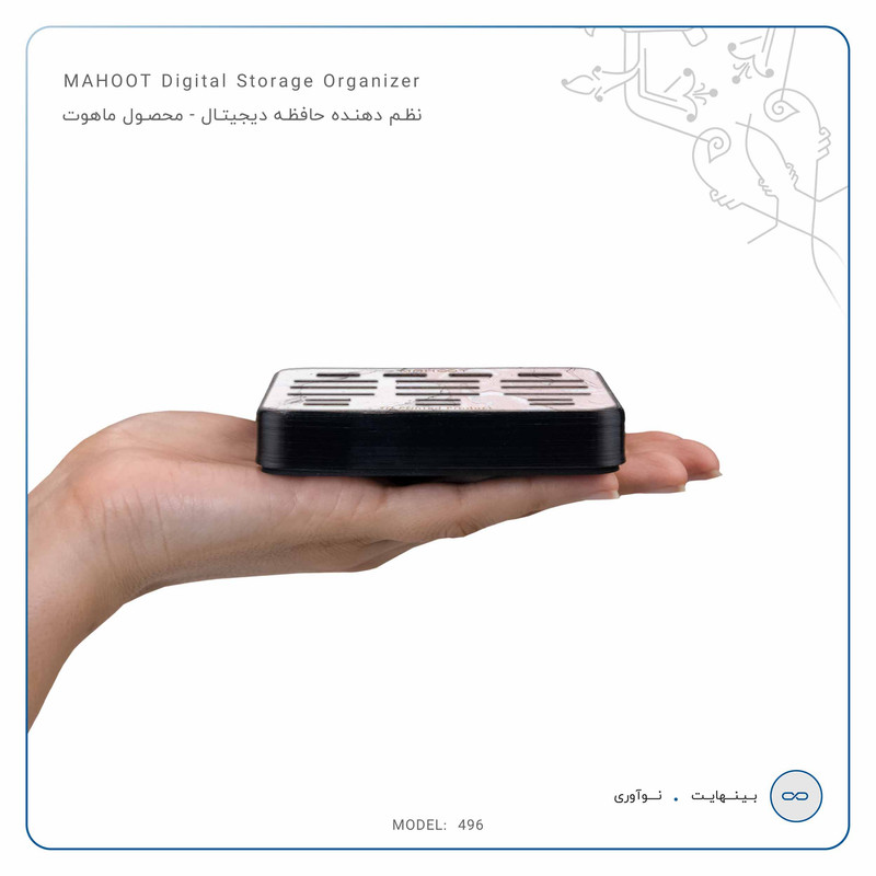 نظم دهنده فضای ذخیره سازی ماهوت مدل Blanco-Pink-Marble-496 مناسب برای فلش و مموری کارت