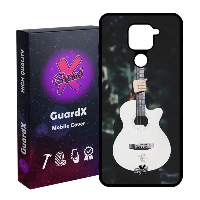 کاور گارد ایکس طرح گیتار مدل Glass10263 مناسب برای گوشی موبایل شیائومی Redmi Note 9