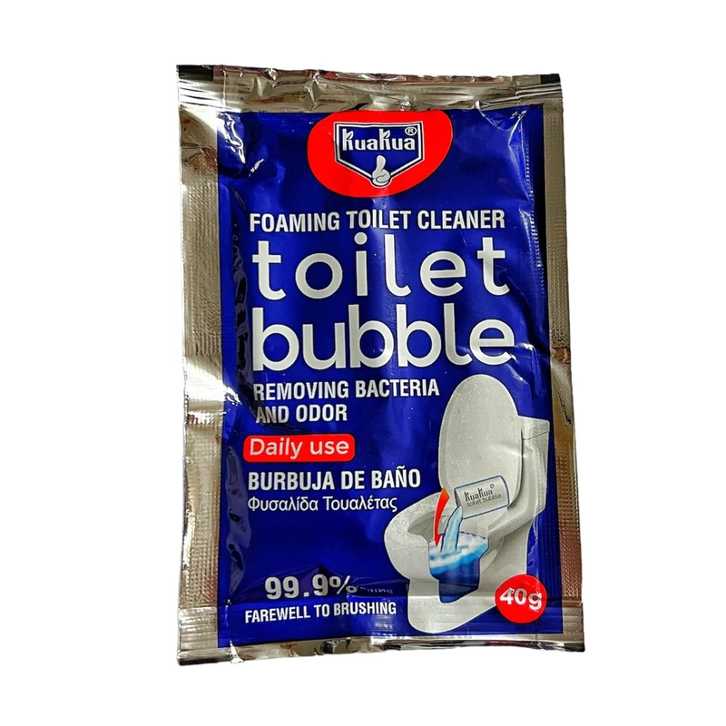 پودر جرمگیر توالت فرنگی کواکوا مدل FOAMING TOILET CLEANER وزن 40 گرمی