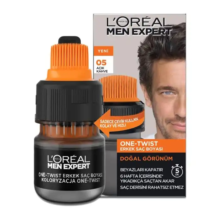 کیت رنگ مو مردانه لورآل شماره 05 حجم 50 میلی لیتر رنگ قهوه ای روشن