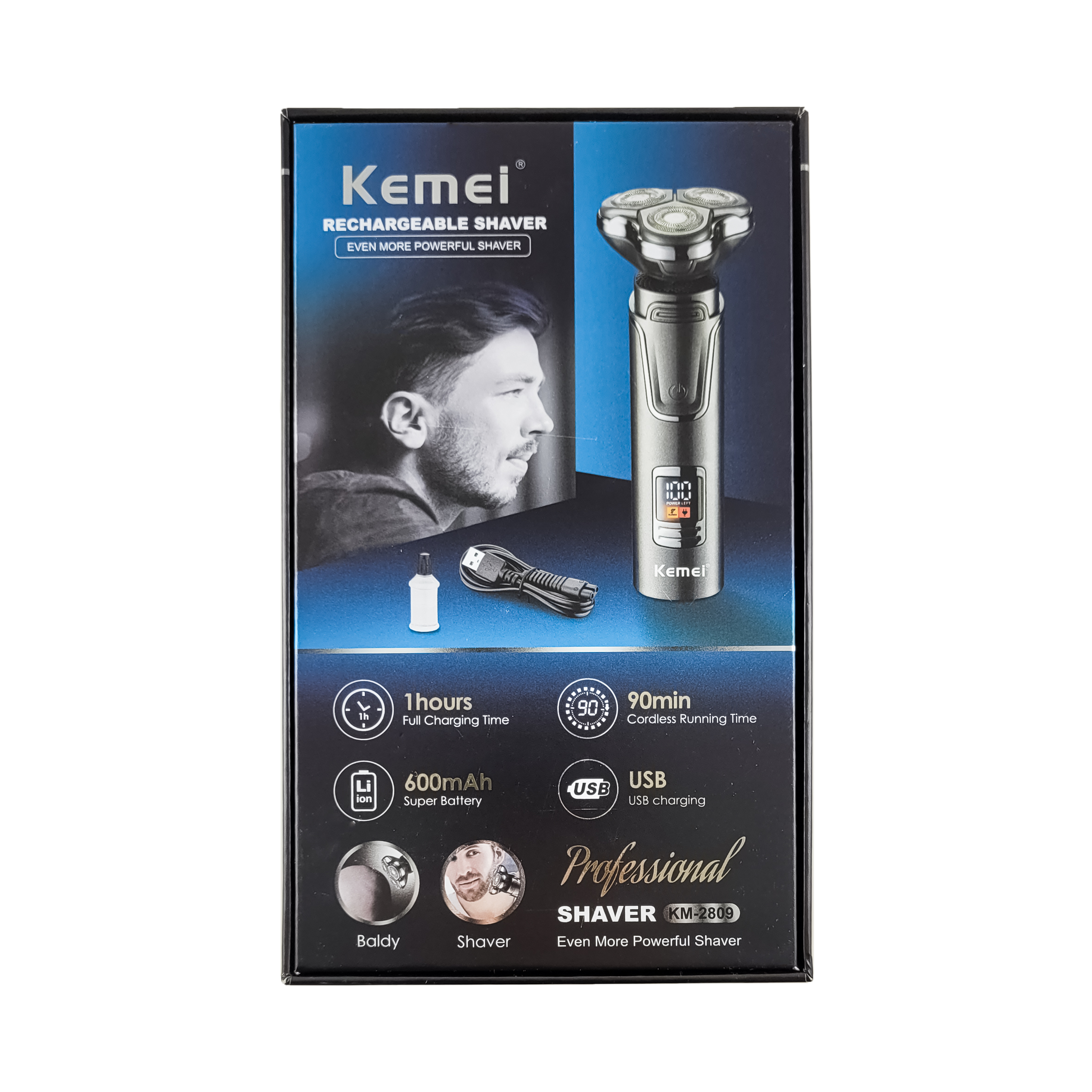 ماشین اصلاح موی صورت کیمی مدل KM-2809 ماشین اصلاح موی صورت کیمی مدل KM-2809