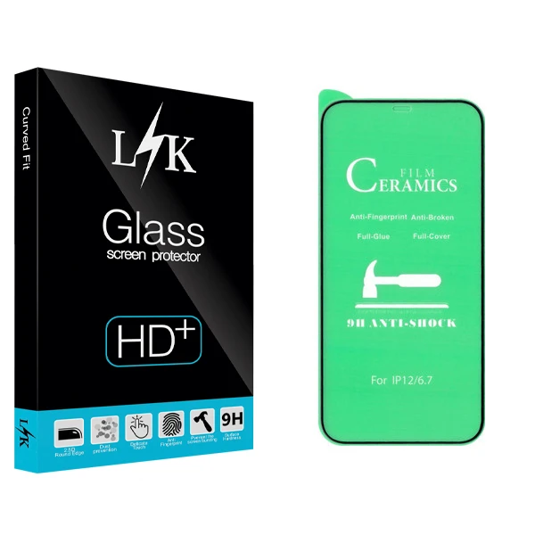 محافظ صفحه نمایش سرامیکی ال کی مدل +LITE مناسب برای گوشی موبایل اپل Iphone 12 Pro Max