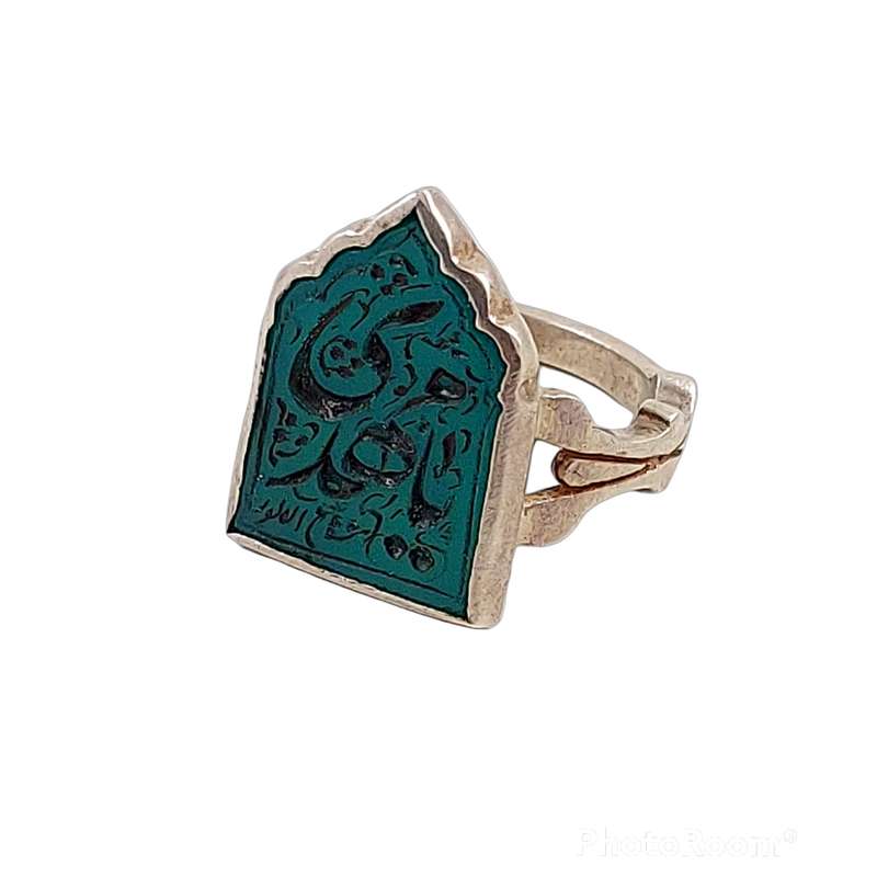 انگشتر نقره مردانه مدل عقیق یا مهدی