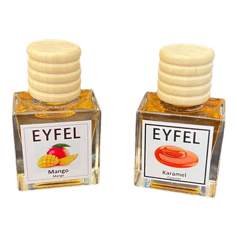 خوشبوکننده هوا خودرو ایفل مدل انبه و کارامل کد Mango-Caramelحجم 10 میلی لیتر بسته 2 عددی