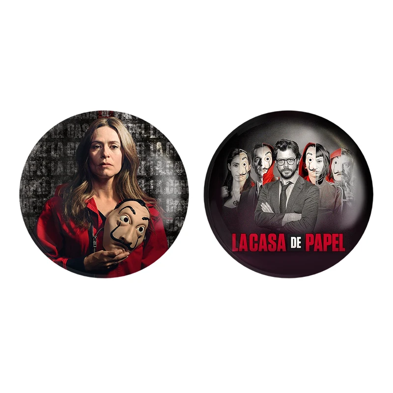 مگنت خندالو طرح راکل موریو سریال Money Heist کد 32253243 مجموعه 2 عددی