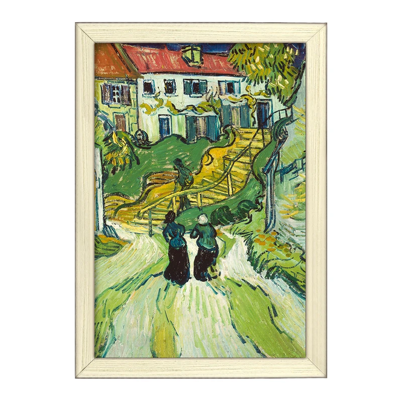 تابلو خندالو طرح راه پله در اوور ونسان ونگوگ (Van Gogh) کد 36826