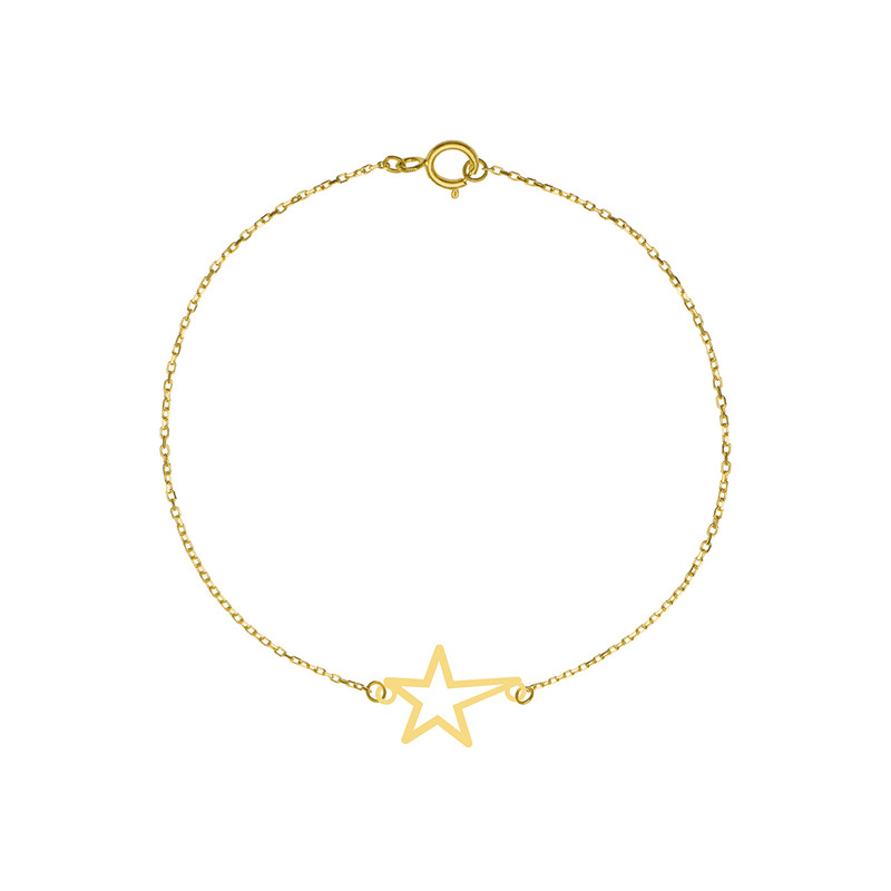 پابند طلا 18 عیار زنانه ترابی گالری مدل ستاره کد GAN085