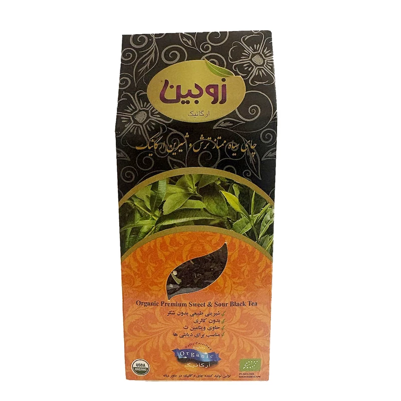 چای سیاه ایرانی شکسته معطر ترش و شیرین زوبین -180 گرم