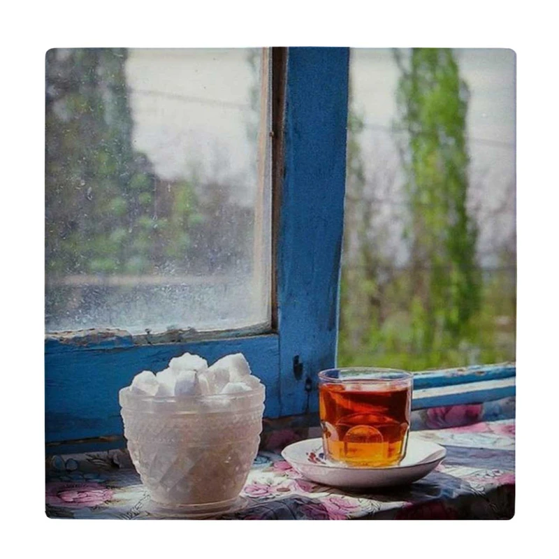  زیر لیوانی  طرح استکان چایی و قندان کد    4557532_3118