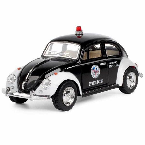 ماشین بازی کینزمارت مدل 1967 Volkswagen Classical Beetle (Police) کد KT5057P