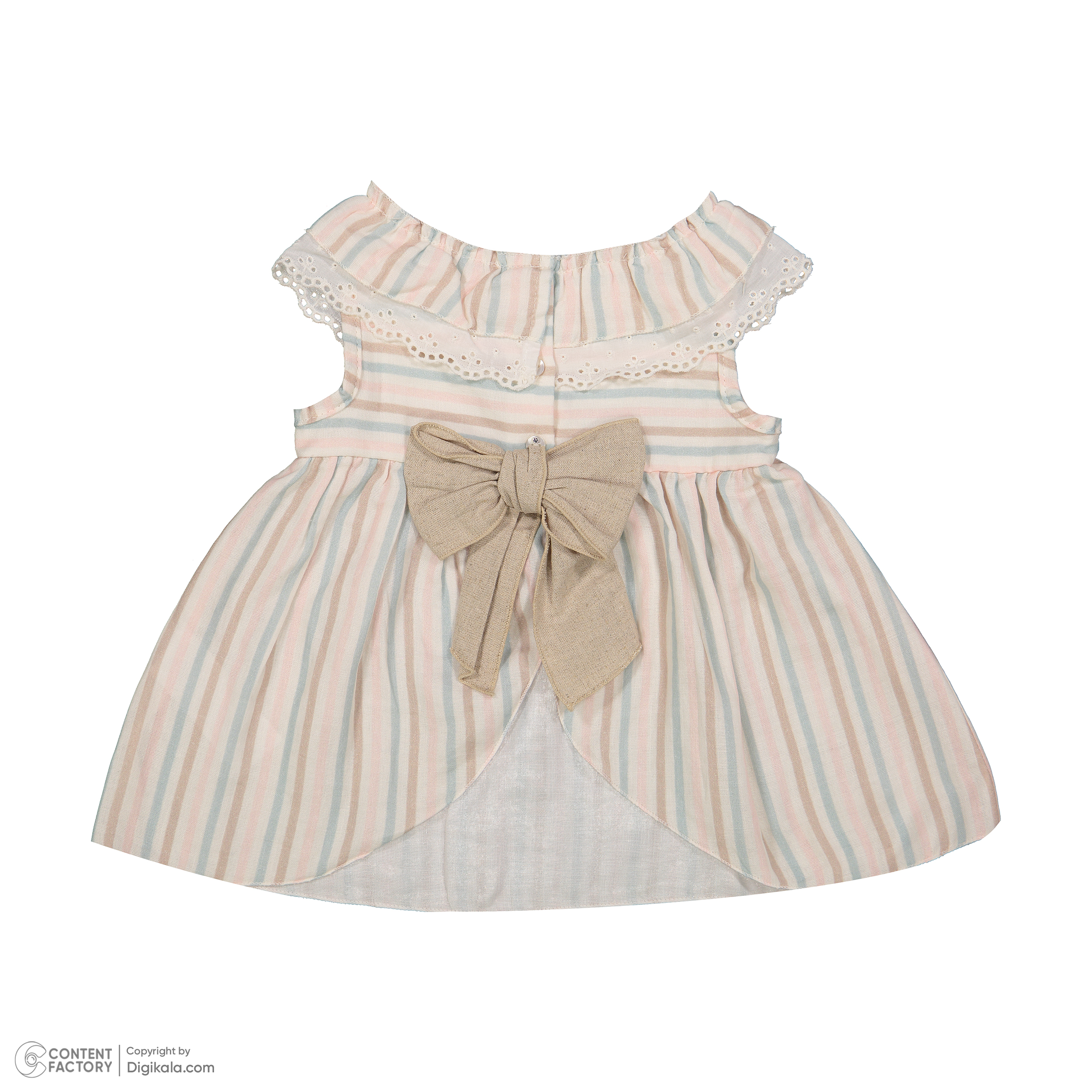 ست سه تکه لباس نوزادی ایندیگو مدل 13158 رنگ کرم -  - 2