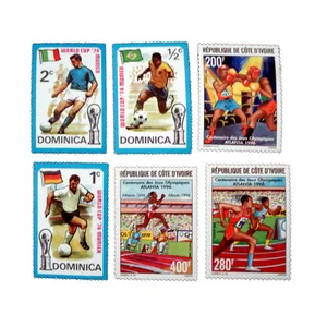 تمبر یادگاری مدل فوتبال  کد DS2463 مجموعه 6 عددی