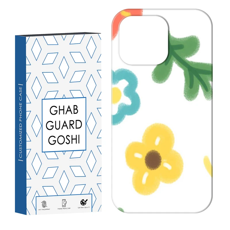 کاور قاب گارد گوشی طرح گل رنگی کد Dimo-876 مناسب برای گوشی موبایل اپل IPHONE 14 PRO   