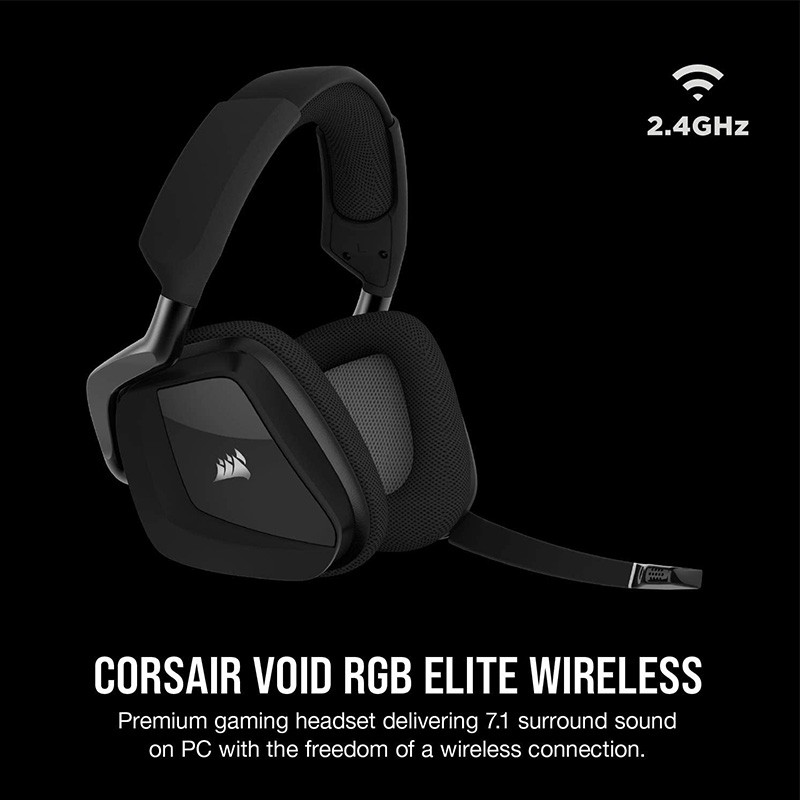 هدفون مخصوص بازی بی سیم کورسیر مدل VOID RGB Elite 7.1 2