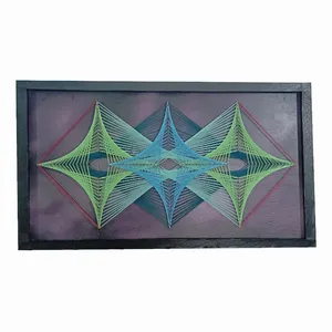 تابلو میخ و نخ طرح لوزی کد 1960