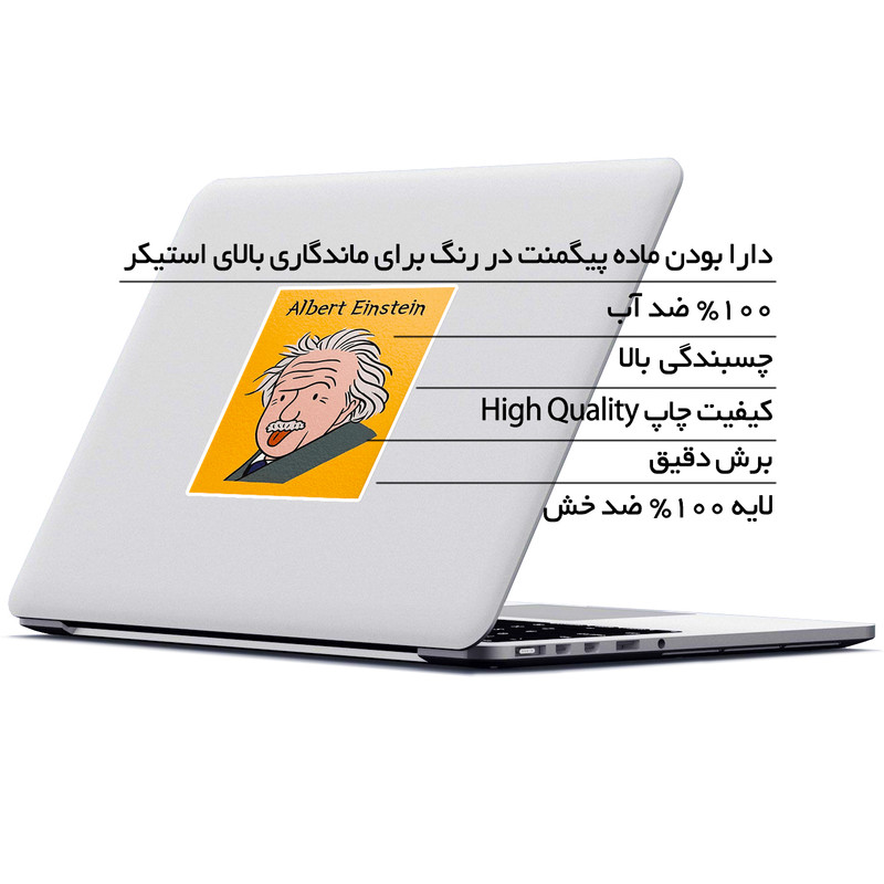 استیکر لپ تاپ ماسا دیزاین طرح آلبرت اینشتین مدل STK1248