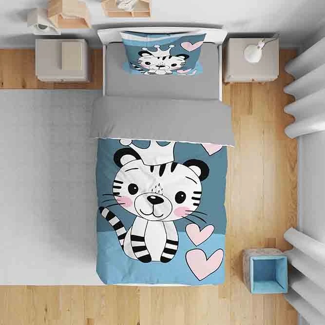 سرویس روتختی مدل ببر کد 5069 تک نفره 5 تکه