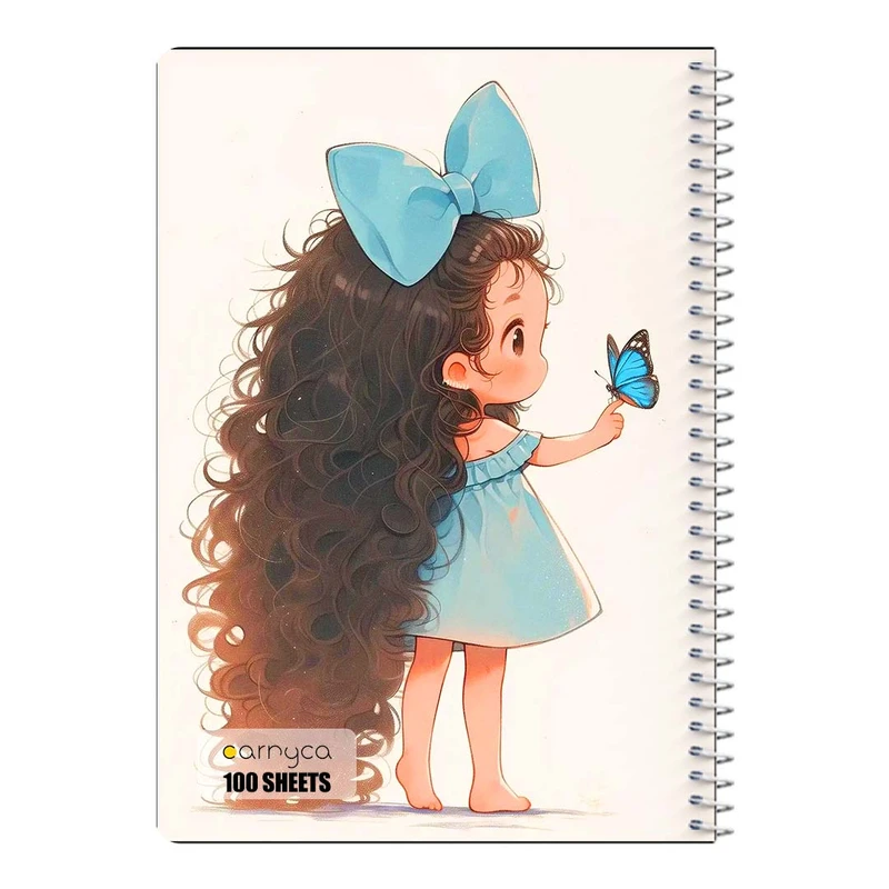 دفتر مشق 100 برگ سیمی کارنیکا طرح دخترانه کیوت Girly Cute کد 18229