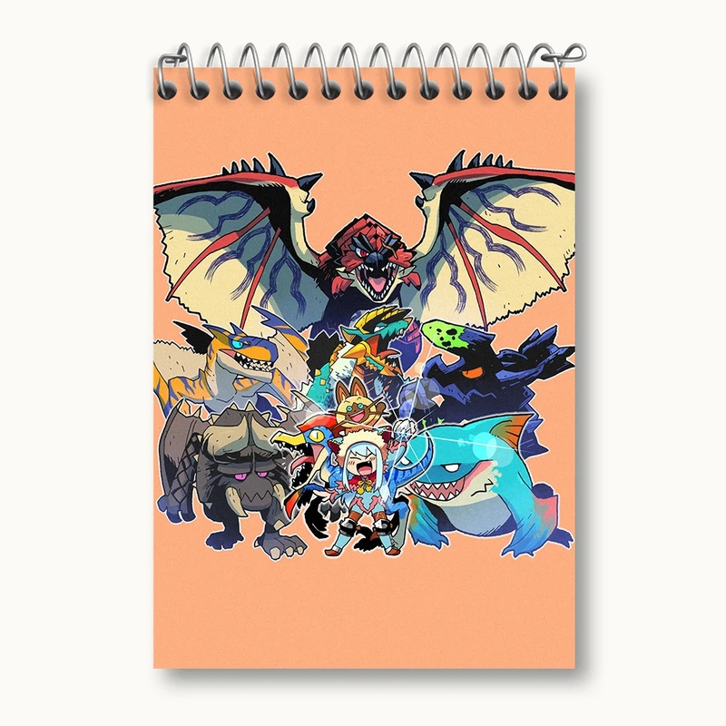 دفتر یادداشت 50 برگ خندالو مدل بازی شکارچی هیولا (Monster Hunter) کد 33231