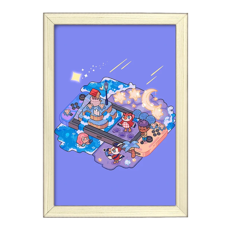 تابلو خندالو طرح بازی انیمال کراسینگ (Animal Crossing) کد 32675