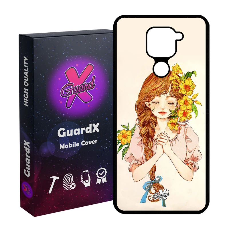 کاور گارد ایکس طرح دختر مدل Glass10317 مناسب برای گوشی موبایل شیائومی Redmi Note 9