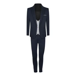 ست کت و شلوار و جلیقه مردانه مدل دورو S-122