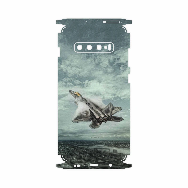 برچسب پوششی ماهوت مدل F-22 Raptor-FullSkin مناسب برای گوشی موبایل سامسونگ Galaxy S10 Plus
