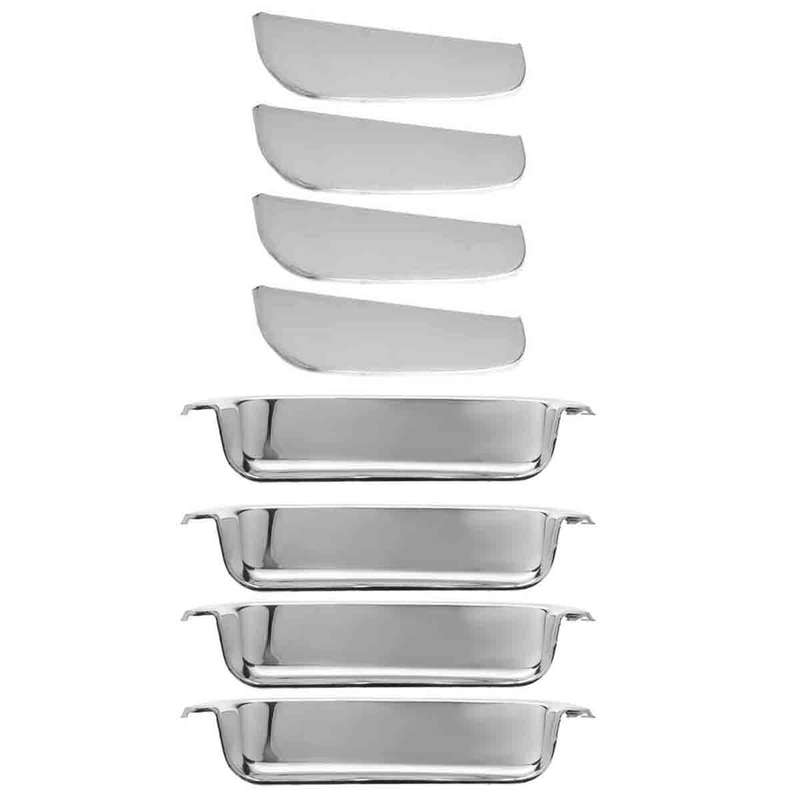 قاب دستگیره درب خودرو قطعه سازان کبیر مدل GHB-TIBA-780 مناسب برای تیبا مجموعه 8 عددی