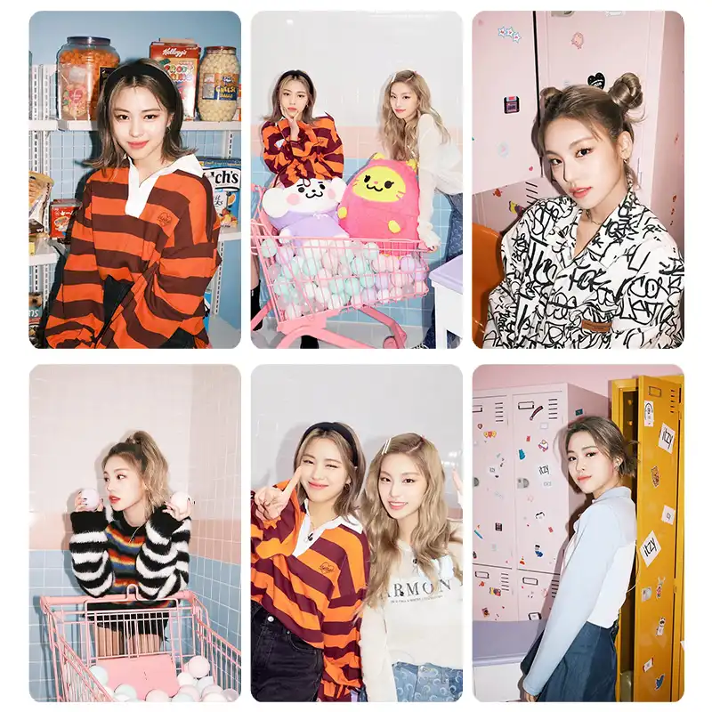 استیکر کارت مدل PH-504 طرح فتوکارت ریوجین و یجی ایتزی ITZY بسته 6 عددی