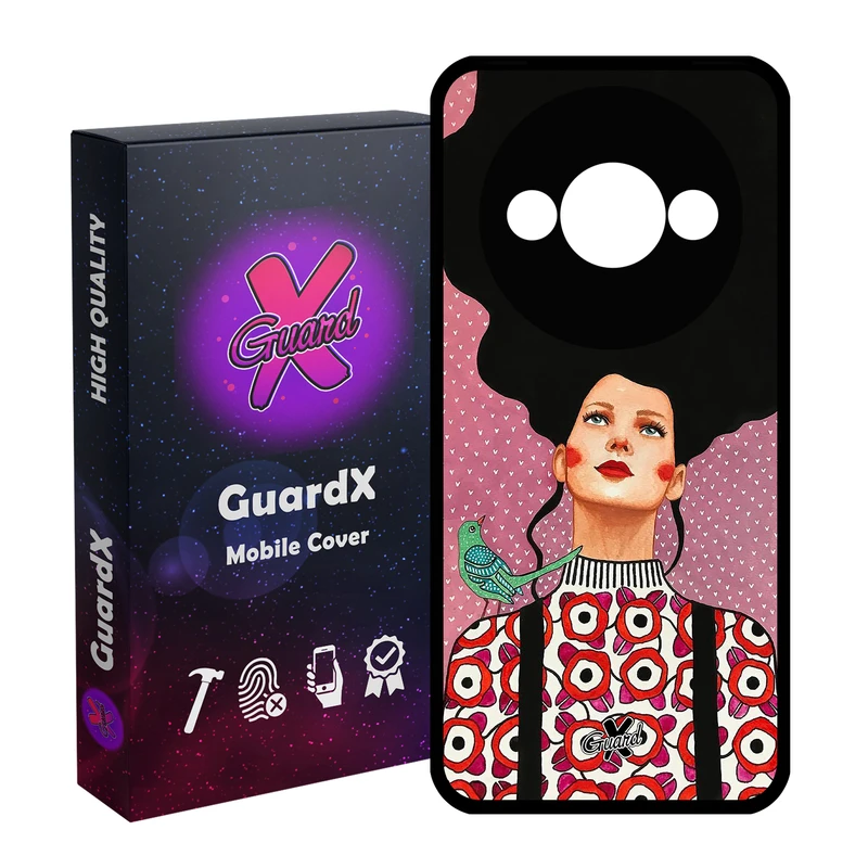 کاور گارد ایکس طرح دختر مدل قاب Glass10139 مناسب برای گوشی موبایل شیائومی Redmi A3 4G/ A3X 4G/ Poco C61